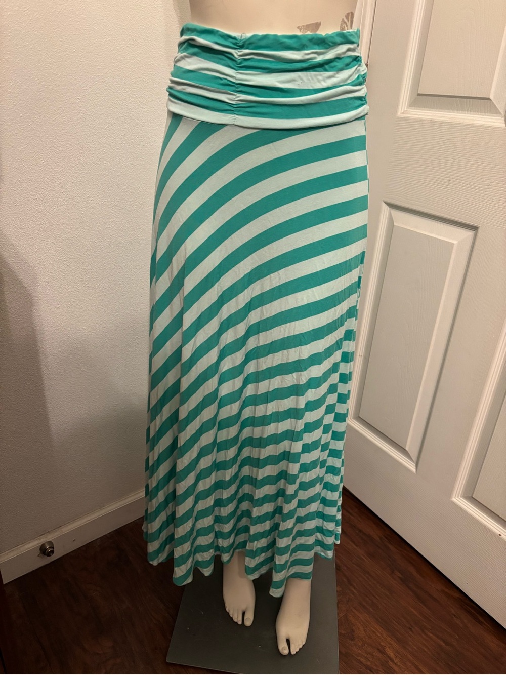 DownEast wonder skirt Diagonal Stripe Maxi Skirt S/M